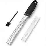 Plantiful Gardens Ultrascharfer Zitruszester aus Edelstahl – Feine Reibe & Zestenreibe für Zitrone, Parmesan & Gewürze – Mikroreibe mit ergonomischem Griff, rostfrei Zester