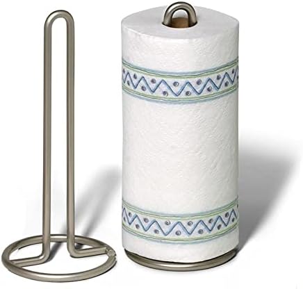 Spectrum Diversifies Designs Paper Towel Holder, 2 Ounce, 1 count, Satin Nickel