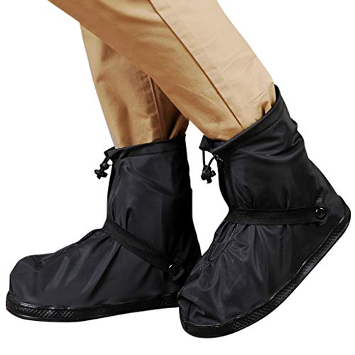 Zilee Protection Couvre Chaussures Surchaussures Imperméable Pluie - Unisex Bottes Pluie Lavable PVC Réutilisables Surchaussures Équipement de Protege Extérieur Etanche