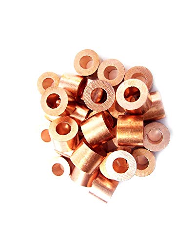 Copper Swage Stop for 3/64" Wire Rope Cable - Copper Cable Stop Sleeve for 3/64 Inch Wire Rope Swage Clip Copper Cable Crimp Sleeves Cable Stops 3/64" Copper Swage Sleeves