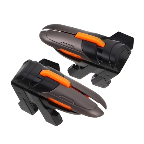 Frcolor 対六指 モバイルゲームトリガー 高感物理ボタン搭載 スマホゲーム用 ユニバーサルコントローラー エルゴノミクス設計で 快適操作