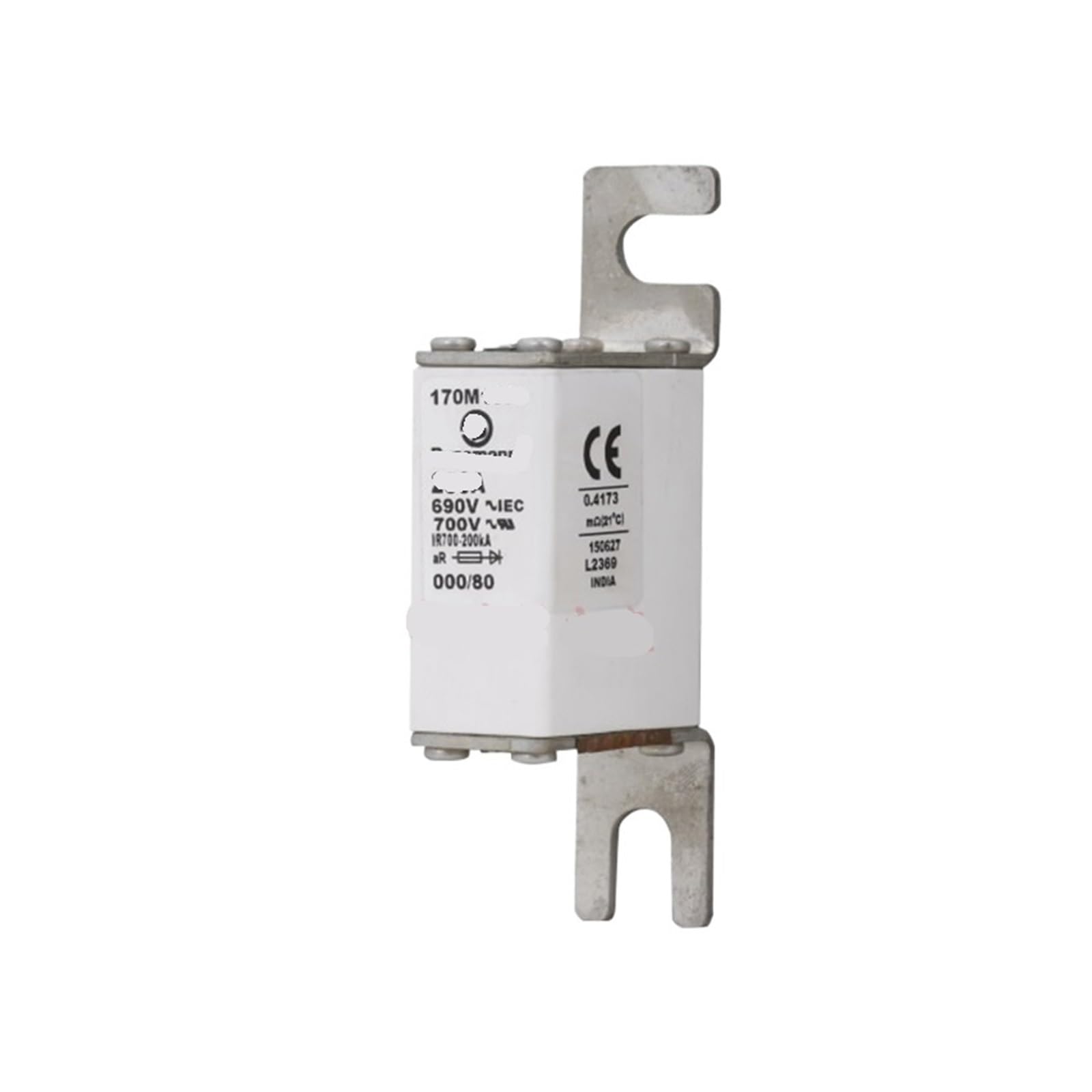 Fusible 170M1370 pour sectionneur industriel triphasé 690V - 3