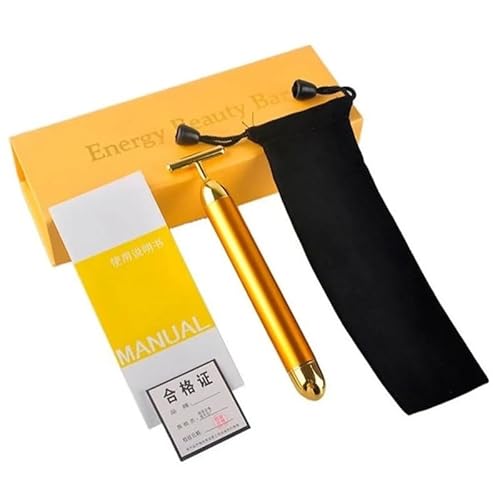 Massageador Facial Elétrico Gold 24K Para Harmonização Anti-rugas Pele Mais Jovem Saudável Estimula