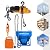 EYEBLAEEY Electric Winch, Hoist Lift Overhead Crane Garage, 110V w/Emergency Stop Switch, 2200lbs with Wired Remote Control, 1500W Lifting Power System, 13 Feet Pulling Height