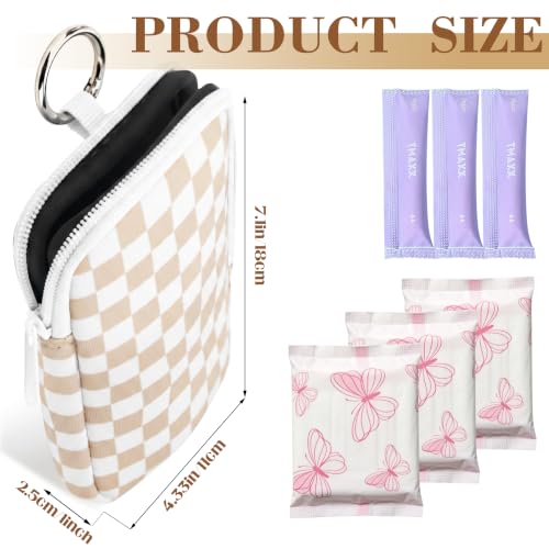 Image of 2PCS Tampon Holder Zipper Pouches Portable Period Bags
