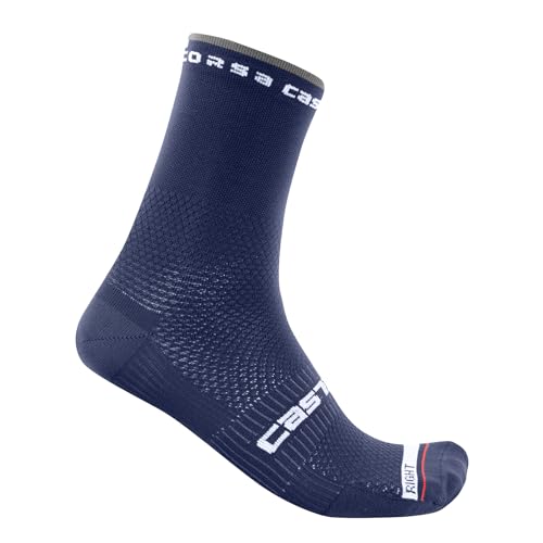 CASTELLI Men’s Rosso Corsa Pro 15 Sock, Performance Cycling Apparel Sock with Midfoot Support Band & Cushion Pad