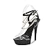 Damen Open Toe Pumps Plattform Dünne Ferse Stilettos Sexy Sandalen Sommer Schnalle Kleid Abend Klassiker High Heels