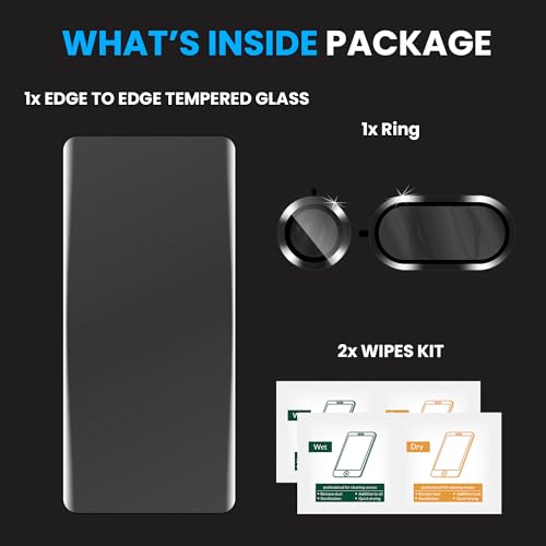 Image of FIRST MART Tempered Glass Camera Lens for Tecno Pova Curve 2 With Installation Kit | Militry-Grade Gorilla Screen Guard & Black Metal Camera Rings Lens Protector | Edge to Edge Coverage | Black