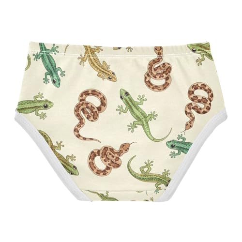 Toddler Panties, Green Geckos Cotton Girls Underwear, 2–8 Years2