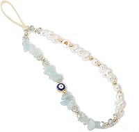 Vista 1 de Correa con dije para teléfono contra el mal de ojo, cordón para teléfono celular, dijes para teléfono, correa con cuentas para teléfono, cordón