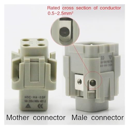 Enchufe de aviación de pasillo caliente HA-004-2 conector resistente 4 pines 10A 250V 5