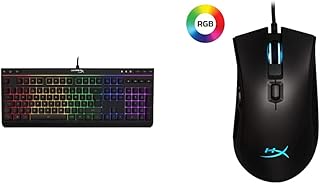 HYPERX Alloy Core RGB Membrane Gaming Keyboard (UK Layout) Pulsefire FPS Pro – RGB Gaming Mouse