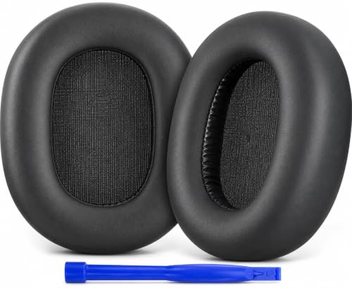 Image of Mizi Replacement Earpads Compatible with Sony WH-1000XM5 (WH1000XM5) Noise Cancelling Headphones, Premium Protein Leather Ear Cushions with Thick Memory Foam, Noise Isolation, Comfort - Black