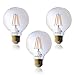 3 Pack Bioluz LED Pendent Light Bulb, Clear Filament LED G25 Globe 40 Watt Replacement (Uses 4.5 Watts) Warm White (2700K) LED Light Bulb 470 Lumens UL Listed & Great Vanity Bulbs