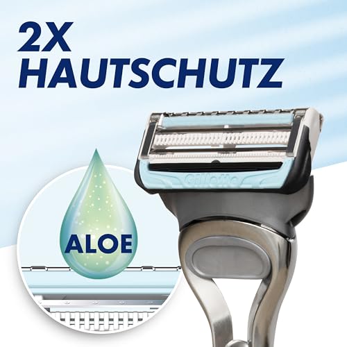 Gillette Skinguard Sensitive Rasierklingen Herren, 11 Original Ersatzklingen für Nassrasierer, Klingen für Männer, Verbesserter Gleitstreifen, Passend für Fusion-Griffe 5