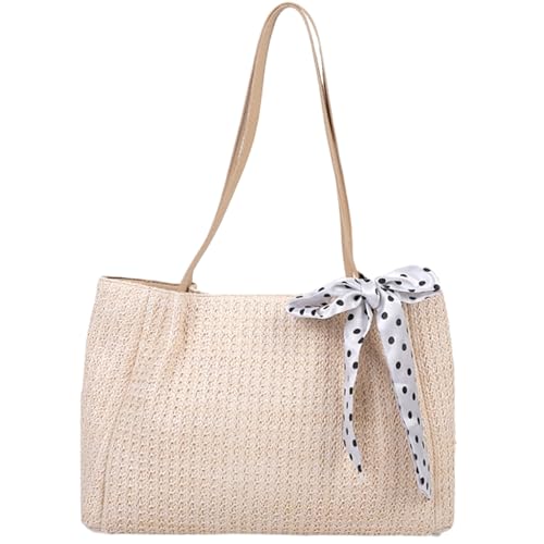 Beach Crochet Bag for Women, Aesthetic Hobo Mesh Woven Tote Simple Modern Trendy Bags for Summer Vacation Picnic Travel