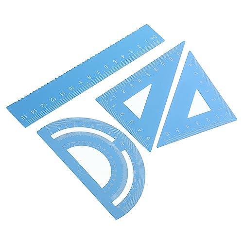 GETAJGHSD 1juego Conjunto De Herramientas Geométricas De Medición Regla Transportador y Cartabón Para Estudiantes y Oficina