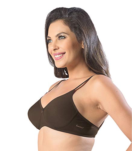 Image of SONARI Womens Non Padded Cotton Bra | Wire Free, Medium Coverage, Seamless Cups, Comfortable Polyester Cotton Blend Fabric | Adjustable Straps, Ideal for Everyday Wear - Smile