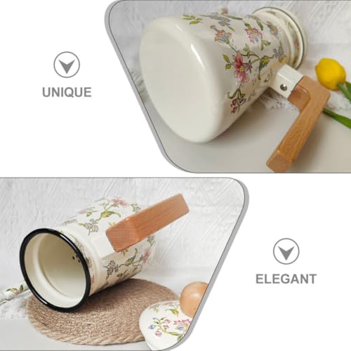 Théière en émail résistante haute température au design chic - 4