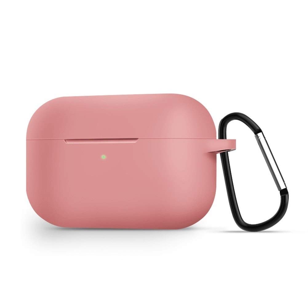 JLCK Anti-drop silicone case for AirPods Pro, rechargeable advanced case, waterproof wireless Bluetooth headset cover, multiple colors (Color : Pink2)