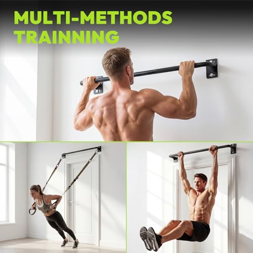 Image of HANDBODE Wall Mounted Pull Up Bar for Doorway, 52'' /36'' Chin Up Bar