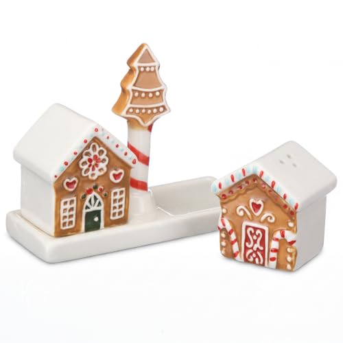 Yungyan Gingerbread House Salt and Pepper Shaker Set, 3 Piece Set