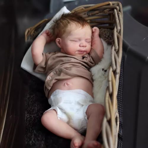 Muñeco Reborn Ángel bebé niño 19 pulg realista miniatura 4