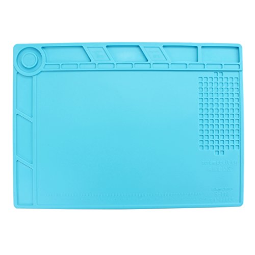 Tapis de protection en silicone bleu pour éviter rayures et taches 34.8x25