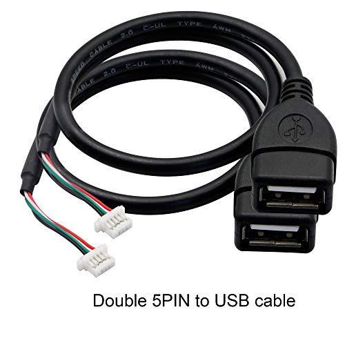 Mini PCI-E to Dual 5 Pin 2 Prots USB Adapter,Mini PCI Express to 5 Pin 2 Port Female USB2.0 Converter Card Expansion Card for USB Wireless Mouse Receiver,USB Bluetooth Adapter USB WiFi Adapter Etc.