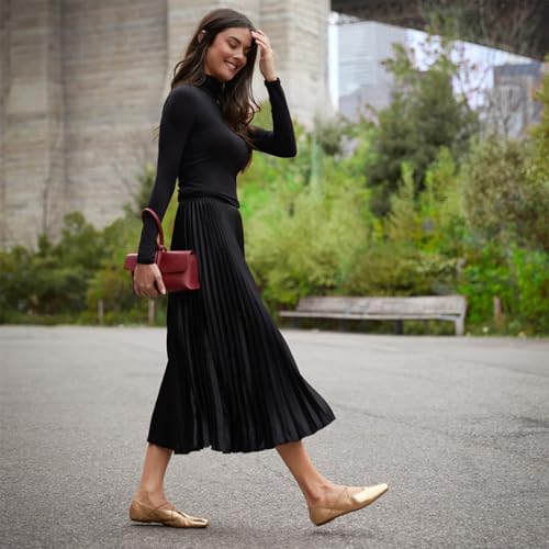 Mary Jane Flats for Women Square Toe Slip On Ballet Criss-Cross Straps Flat Comfortable Cute Office Work Casual Shoes3