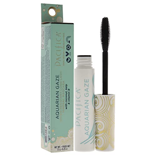 Pacifica Aquarian Gaze Water-Resistant Long Lash Mineral Mascara - Abyss Mascara Women 0.25 Oz #TOP3