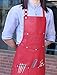 Facón Professional Leather Hair Cutting Hairdressing Barber Apron Cape for Salon Hairstylist - Multi-use, Adjustable with 6 pockets - Heavy Duty Premium Quality - Limited Edition - 28