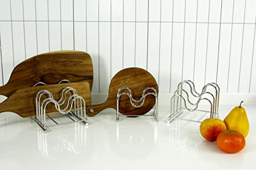 Lenith 304 Stainless Steel Wire Cutting Board Holder, Cutting Board Rack Organizer Kitchen With 5 Sectional #TOP4