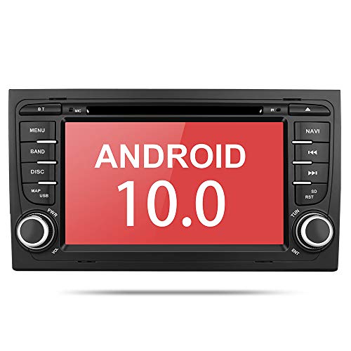 AUMUME Android 10.0 Autoradio con Pantalla Táctil para Audi A4 / S4 con Navi Soporta Mirrorlink DSP Autoplay Control del Volante WiFi Bluetooth Dab + (con Tarjeta de 16 GB)