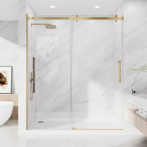 Brushed Gold Frameless Door