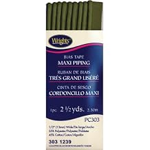 Wrights 117-303-1239 Maxi Piping Bias Tape, Leaf, 2.5-Yard