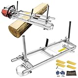 Nejoney 36-inch Portable Chainsaw Mill, Aluminum Steel Planking Milling Bar for Builders and Woodworkers (14'-36')