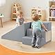 Schaumstoff Bausteine Kinder Klettern Indoor: 2 PU-Leder Softbausteine Riesenbausteine Spielbausteine mit Baby-sicherer Spiegel- Weiche Bausteine Baby Montessori Großbausteine Kletterspielzeug