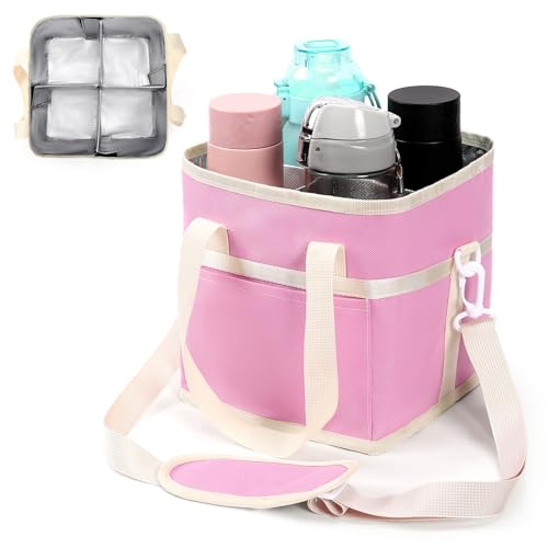 YFGBCX 4 Compartment Drink Carrier Bag Insulated Tumbler Caddy with Handle and Shoulder St - image 1
