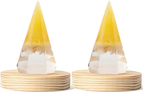 【黄金神塩使用】 八幡宮祈祷済み 盛り塩 交換不要 水晶入り ルチルクォーツ 2個セット オルゴナイト 風水モチーフ 玄関 神棚 トイレにも 木製台座付き