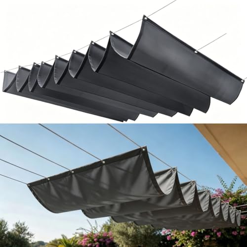 Voile d'ombrage rétractable imperméable contre chaleur et pluie - 2