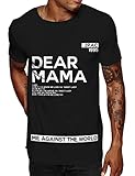 Swag Point Men’s Graphic T Shirts – 100% Cotton Casual Streetwear Hipster Hip Hop Tshirts Short Sleeve Print Tops Dear Mama L