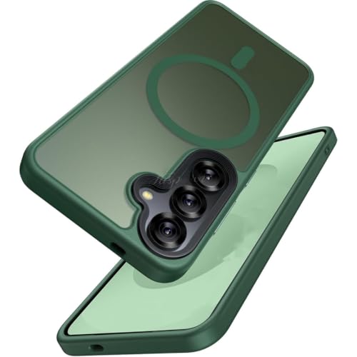 Coque Galaxy S23 Ultra antichoc et magnétique verte en silicone hybride