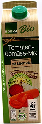 Edeka Bio Gemüsesaft Tomaten-Gemüse-Mix, 8er Pack (8 x 1 l)