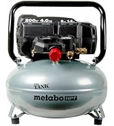 Metabo HPT Air Compressor, THE TANK, Portable Pancake Air Compressor 200 PSI, 6 Gallon Tank, Vers...