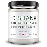 Friend Gifts for Women- Mint Sugar Soy Wax Funny Candles for Birthday Gifts for Friends Female- Hand Poured in The USA - 9 oz - Apple Caramel Scent, Cotton Wick, Cute Christmas Friendship Gifts Ideas