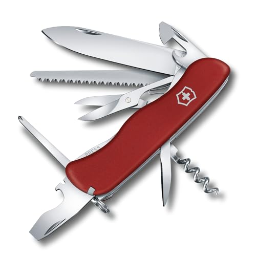 Victorinox Outrider Taschenmesser, 14 Funktionen, Schere, Phillips-Schraubendreher, rot B1