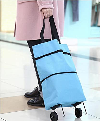 TTSLVS Einkaufstrolley Faltbare Trolley Taschen Faltbare Einkaufstasche mit Rädern Einkaufswagen Wiederverwendbare 2–1… – Bild 5