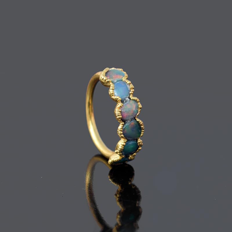 Arty Jewels Green Opal Women Statement Ring,Women Jewelry Gemstone Copper Engagement Anniversary Ring for women.