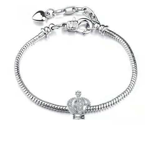 TGLS Princess Queen Crown Charm Compatible With Pandora Bracelets Jewelry Birthday Gifts for Mother Girlfriend Daughter Her Women4